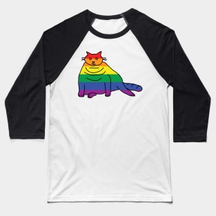 Pride Chonk Cat Baseball T-Shirt